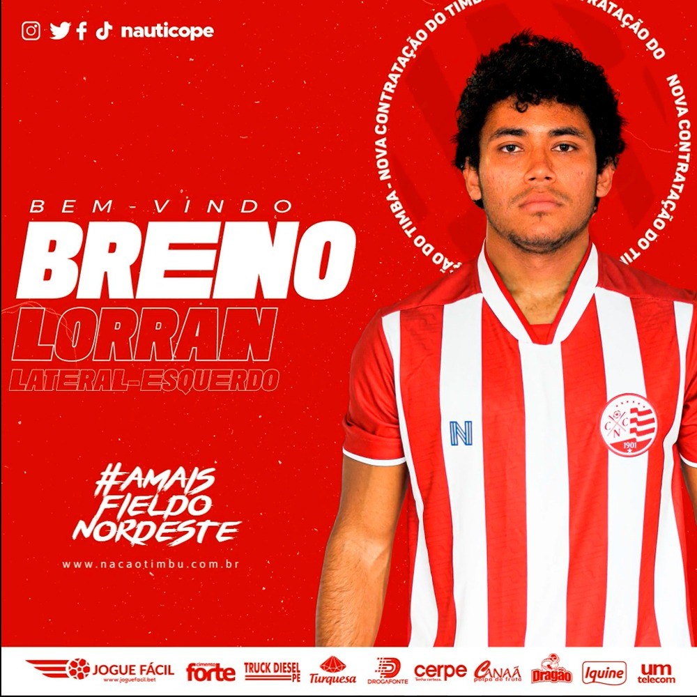 Breno Lorran é o novo reforço do Náutico: um clube muito grande - Clube  Náutico Capibaribe