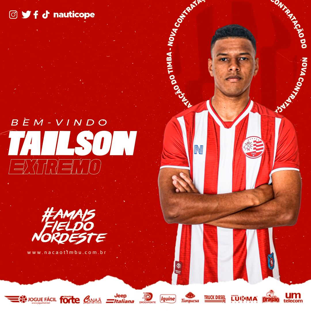 Atacante Tailson, ex-Santos, é o novo reforço do Náutico - Clube